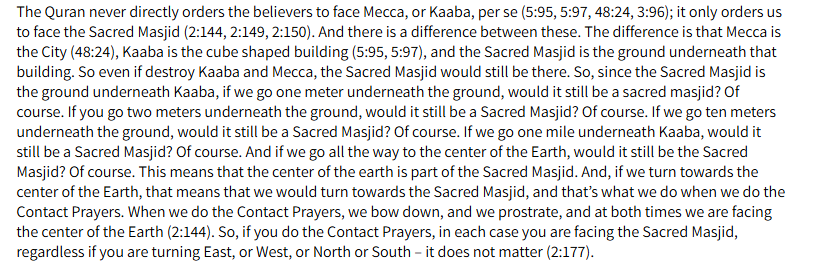 Alban Fejza distorting the Qiblah in Clarification 43 excerpt
